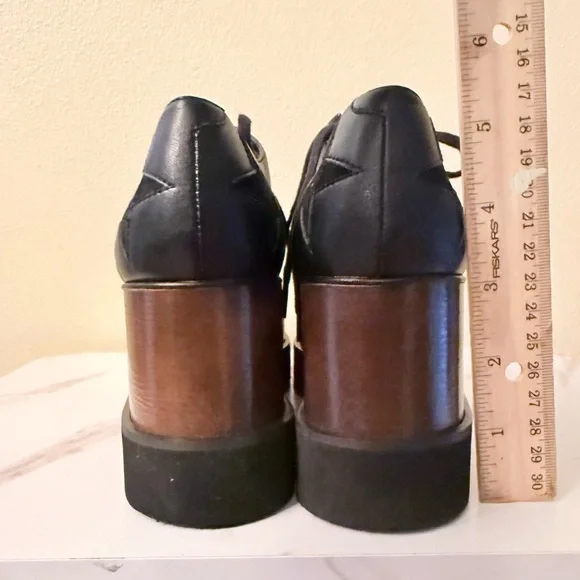 Stella MaCartney Black Elyse Star Platform Sneaker, Size 37 (7), EUC - Picture 9 of 12